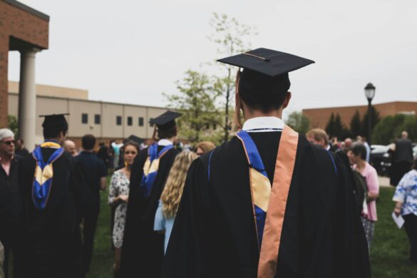 Student graduating from a university program.