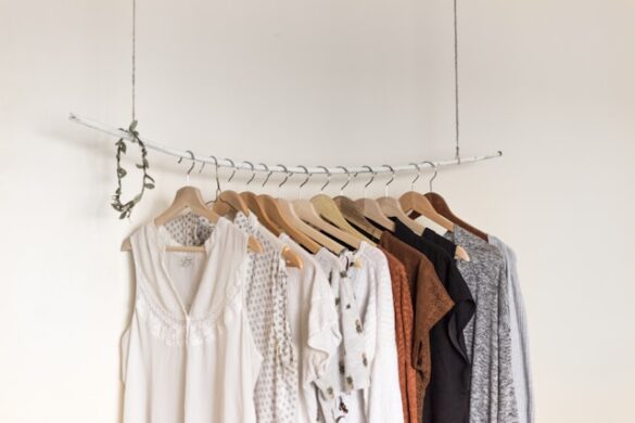 Clothes on a rack